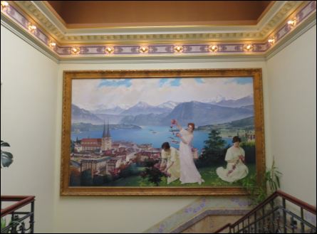 Gemälde im Treppenhaus der Neukirchner Villa